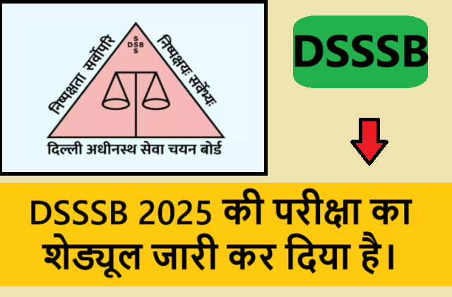 DSSSB Exam Schedule 2025
