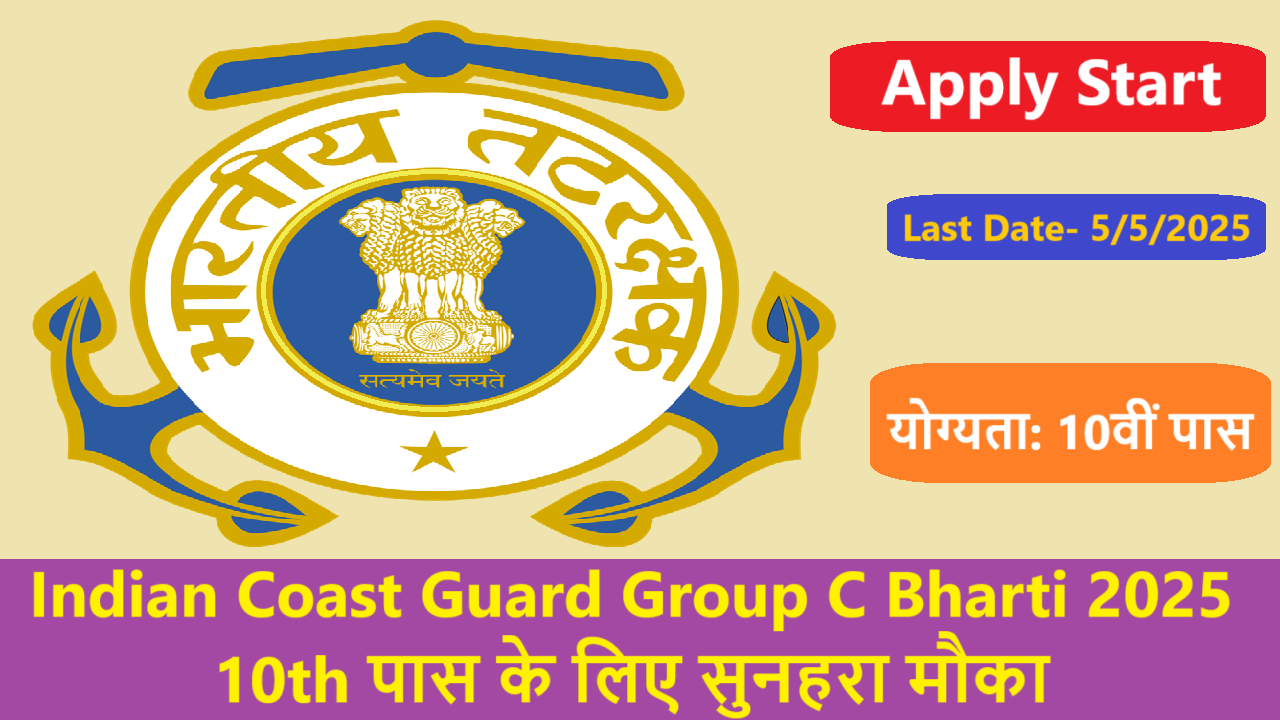Indian Coast Guard Group C Bharti 2025