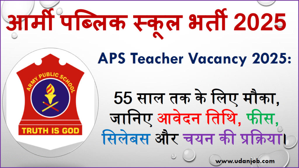 APS Teacher Vacancy 2025