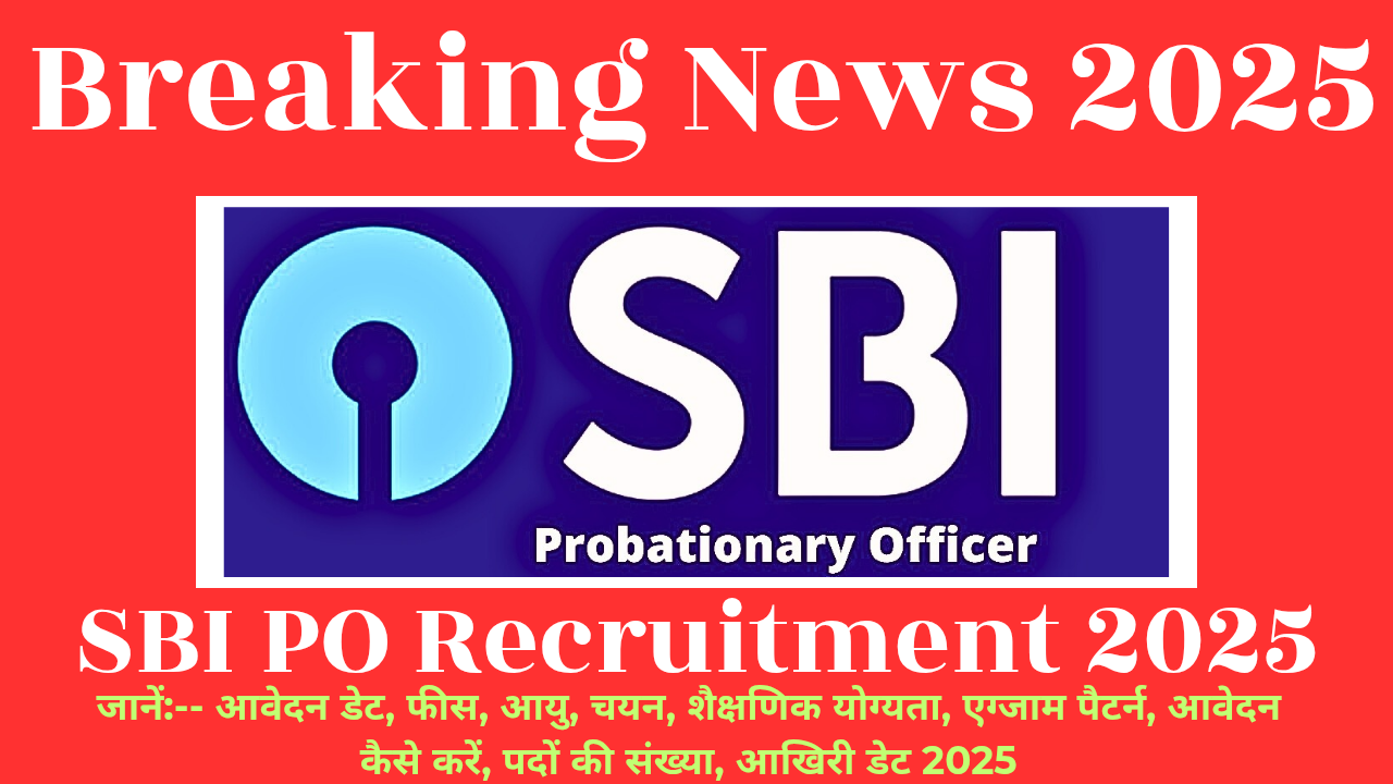 SBI PO Recruitment 2025