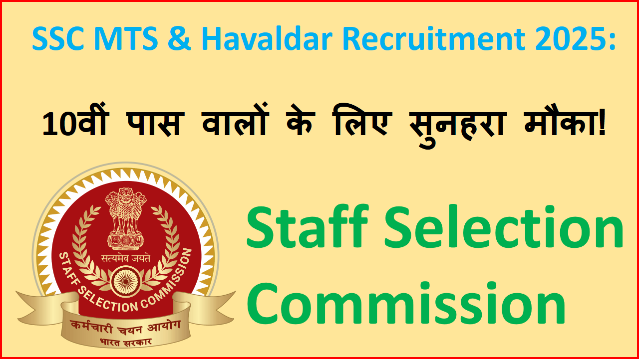 SSC MTS & Havaldar Recruitment 2025