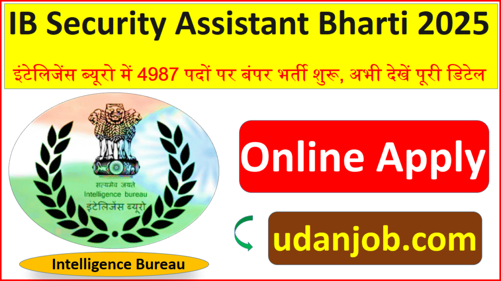 IB Security Assistant Bharti 2025