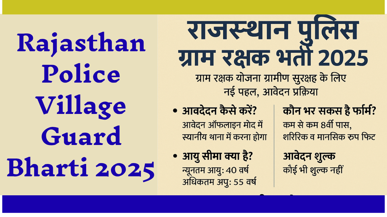 Rajasthan Police Village Guard Bharti 2025