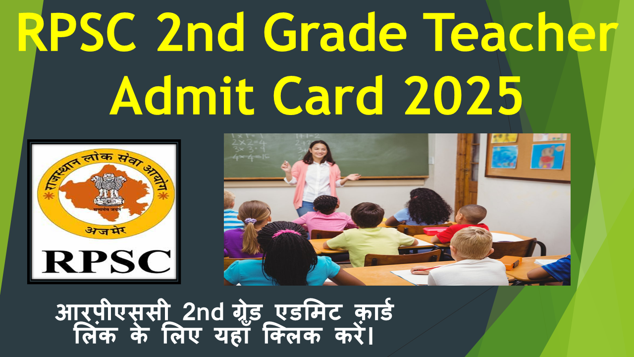 RPSC 2nd Grade Teacher Admit Card 2025
