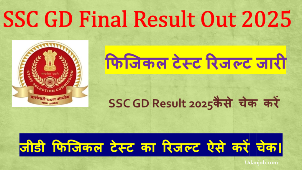 SSC GD Final Result Out 2025
